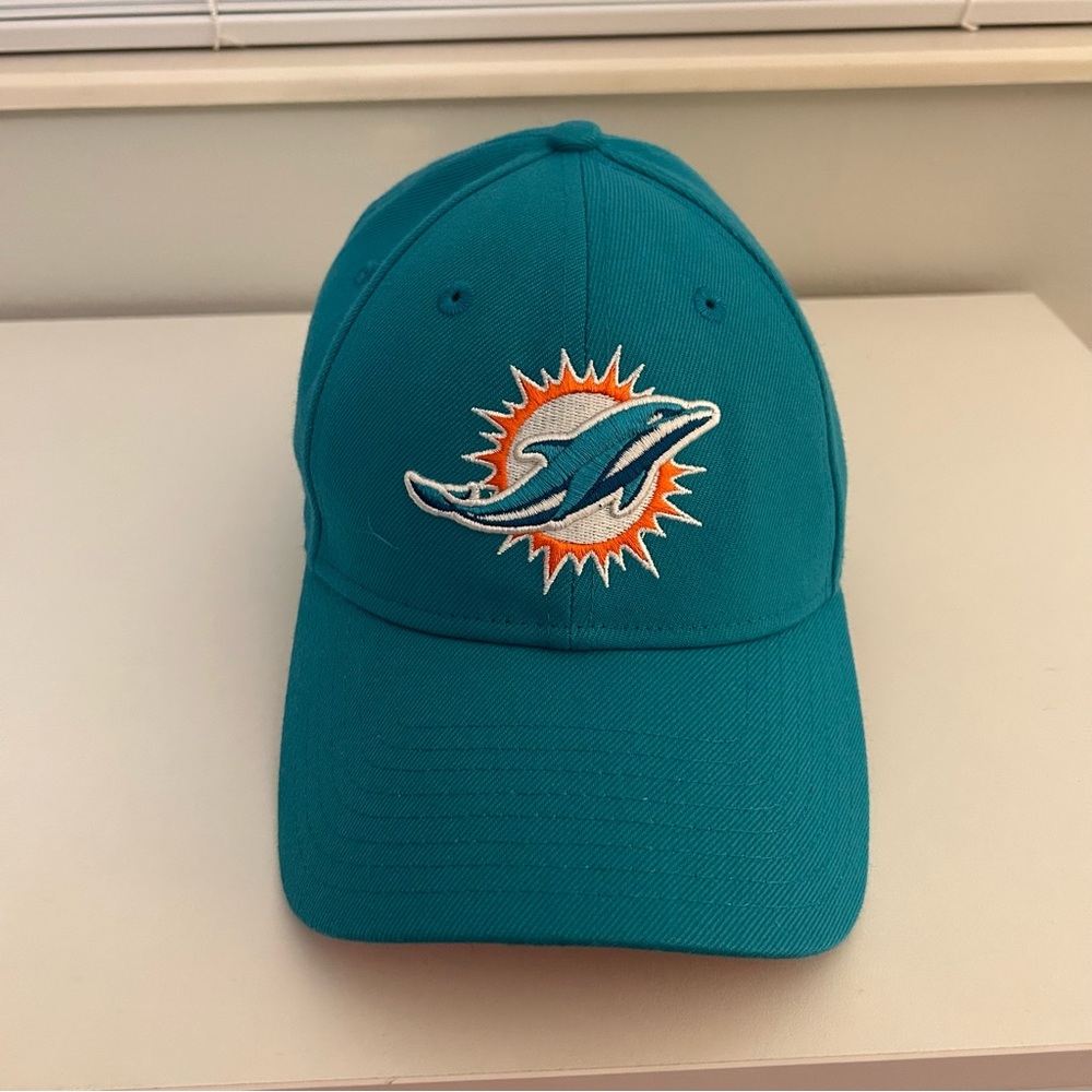 NFL Teal Florida Dolphins hat.